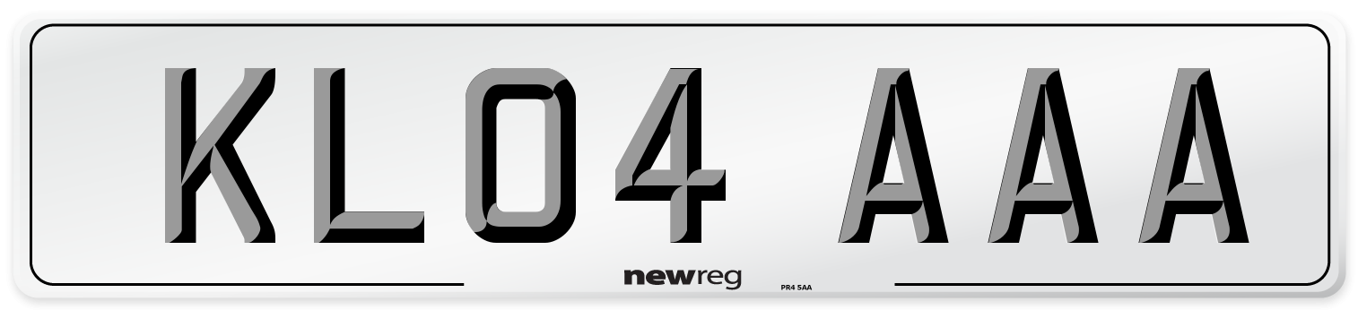 KL04 AAA Number Plate from New Reg